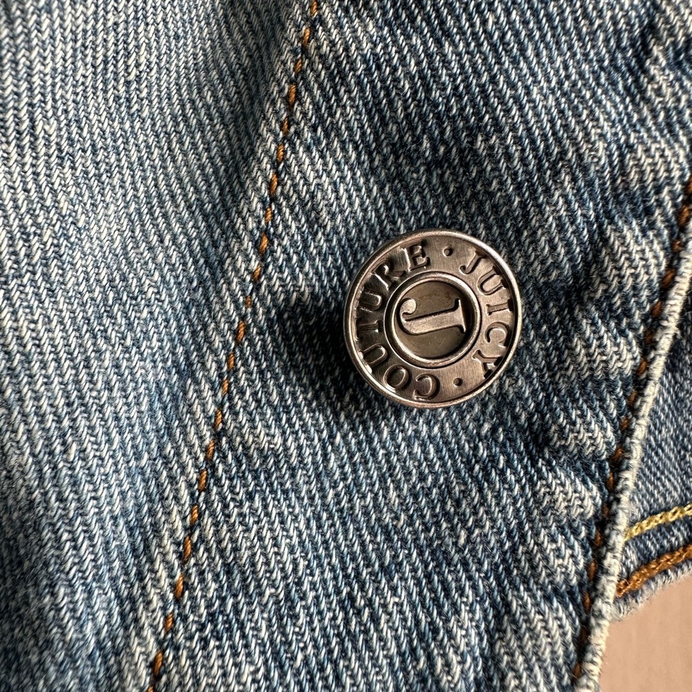 Juicy Couture Blue Denim Jacket with Silver Button